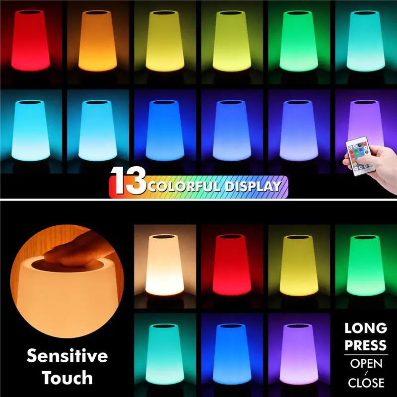 Mood-Enhancing 13-Color Portable Night Light Lamp - Olivell