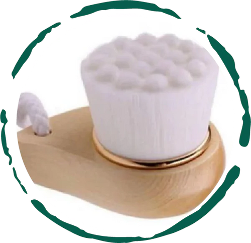 Facial Brush with Bamboo Handle - Olivell