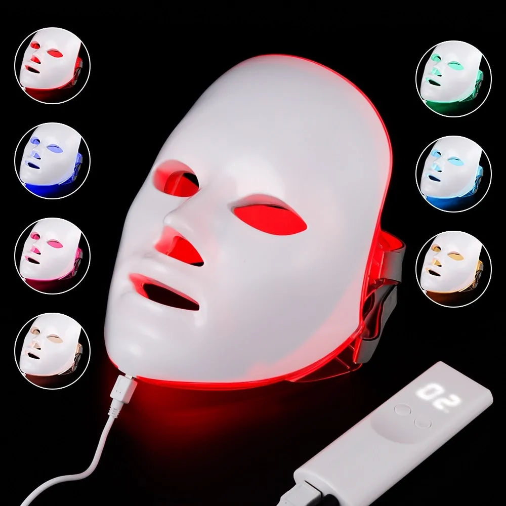 7 Colors LED Photon Therapy Facial Mask - Olivell